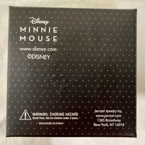 Minnie Mouse October Birthstone Silver-Plated Crystal Stud Earrings, New in Box - Picture 5 of 7